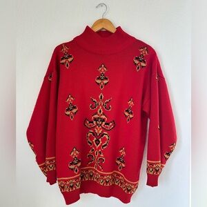 Vintage Red Knit Sweater